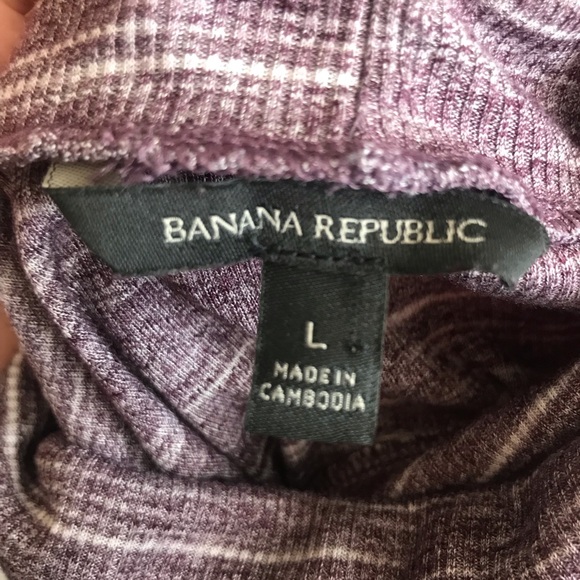 BANANA REPUBLIC Marled Purple Turtleneck Top - Picture 5 of 6